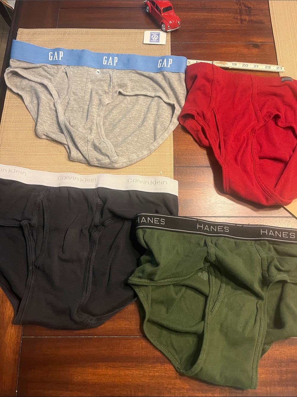 #.76. 4 from the top drawer CK Hanes GAP Men's Heather Gray Brief large